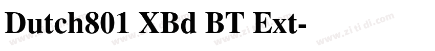 Dutch801 XBd BT Ext字体转换